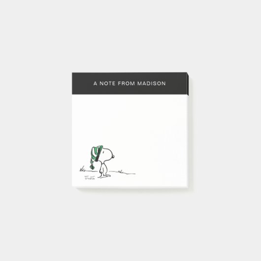 pinda's | Snoopy Green Snow Pet Post-it® Notes (Voorkant)
