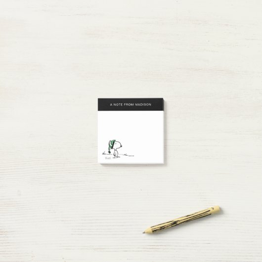 pinda's | Snoopy Green Snow Pet Post-it® Notes (Op bureau)