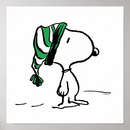 pinda's | Snoopy Green Snow Pet Poster (Voorkant)