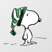 pinda's | Snoopy Green Snow Pet Raamsticker (Vel)