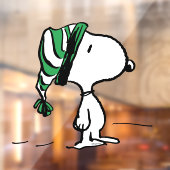 pinda's | Snoopy Green Snow Pet Raamsticker (Vel 2)