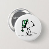 pinda's | Snoopy Green Snow Pet Ronde Button 5,7 Cm (Voorkant /achterkant)