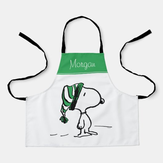 pinda's | Snoopy Green Snow Pet Schort (Voorkant)