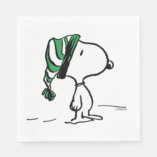 pinda's | Snoopy Green Snow Pet Servet (Voorkant)