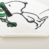 pinda's | Snoopy Green Snow Pet Sherpa Deken (3/4)