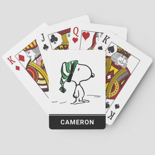 pinda's | Snoopy Green Snow Pet speelkaarten (Achterkant)