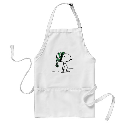 pinda's | Snoopy Green Snow Pet Standaard Schort (Voorkant)