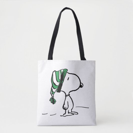 pinda's | Snoopy Green Snow Pet Tote Bag (Voorkant)