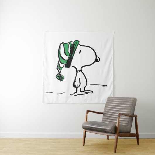 pinda's | Snoopy Green Snow Pet Wandkleed (In situ)