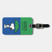pinda's | Snoopy Green Umbrella Bagagelabel (Voorkant horizontaal)