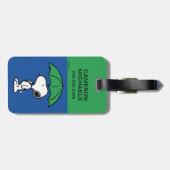 pinda's | Snoopy Green Umbrella Bagagelabel (Achterkant horizontaal)