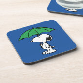 pinda's | Snoopy Green Umbrella Bier Onderzetter (Linkerzijde)