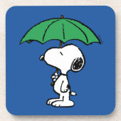 pinda's | Snoopy Green Umbrella Bier Onderzetter (Voorkant)