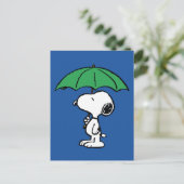pinda's | Snoopy Green Umbrella Briefkaart (Staand voorkant)