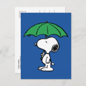 pinda's | Snoopy Green Umbrella Briefkaart (Voorkant / Achterkant)