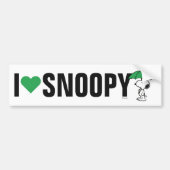 pinda's | Snoopy Green Umbrella Bumpersticker (Voorkant)
