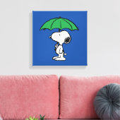 pinda's | Snoopy Green Umbrella Canvas Afdruk (Insitu (Woonkamer))