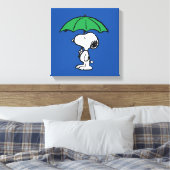 pinda's | Snoopy Green Umbrella Canvas Afdruk (Insitu (Slaapkamer))