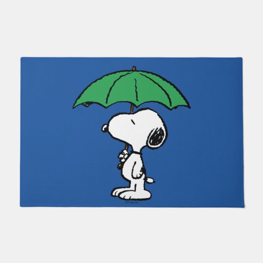 pinda's | Snoopy Green Umbrella Deurmat (Voorkant)
