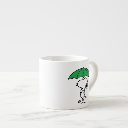 pinda's | Snoopy Green Umbrella Espresso Kop (Voorkant rechts)