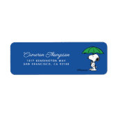 pinda's | Snoopy Green Umbrella Etiket (Voorkant)