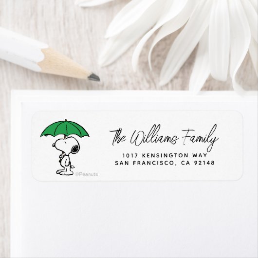 pinda's | Snoopy Green Umbrella Etiket (Insitu)