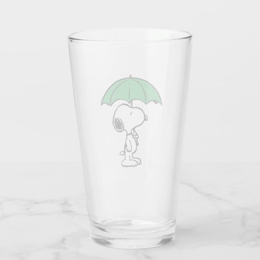 pinda's | Snoopy Green Umbrella Glas (Achterkant)