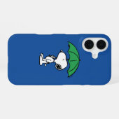 pinda's | Snoopy Green Umbrella iPhone 16 Hoesje (Achterkant horizontaal)