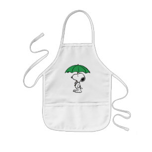 pinda's   Snoopy Green Umbrella Kinder Schort
