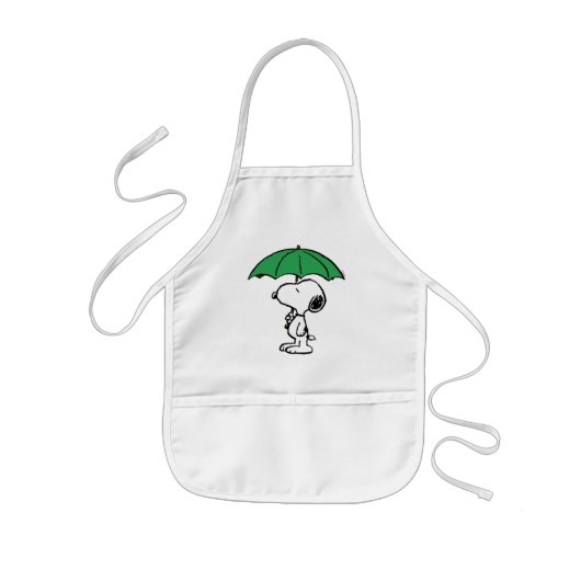 pinda's | Snoopy Green Umbrella Kinder Schort (Voorkant)