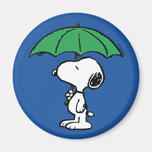 pinda's | Snoopy Green Umbrella Magneet (Voorkant)