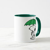 pinda's | Snoopy Green Umbrella Mok (Voorkant rechts)