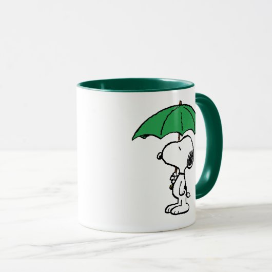 pinda's | Snoopy Green Umbrella Mok (Voorkant rechts)