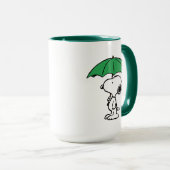 pinda's | Snoopy Green Umbrella Mok (Voorkant rechts)