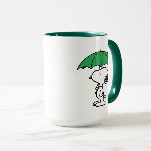 pinda's | Snoopy Green Umbrella Mok (Voorkant rechts)
