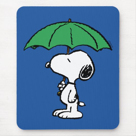 pinda's | Snoopy Green Umbrella Muismat (Voorkant)