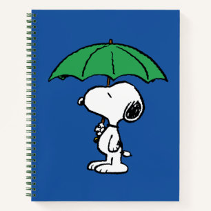 pinda's   Snoopy Green Umbrella Notitieboek