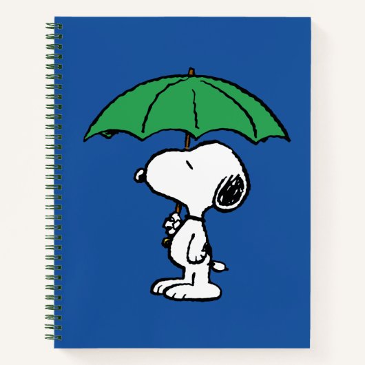 pinda's | Snoopy Green Umbrella Notitieboek (Voorkant)