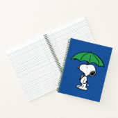 pinda's | Snoopy Green Umbrella Notitieboek (Binnen)