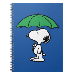 pinda's   Snoopy Green Umbrella Notitieboek