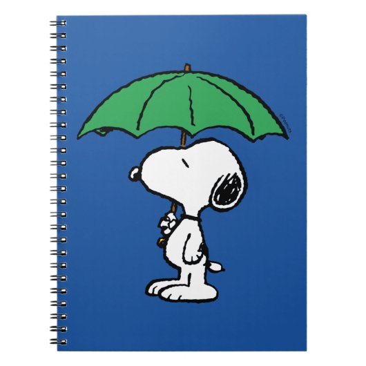 pinda's | Snoopy Green Umbrella Notitieboek (Voorkant)