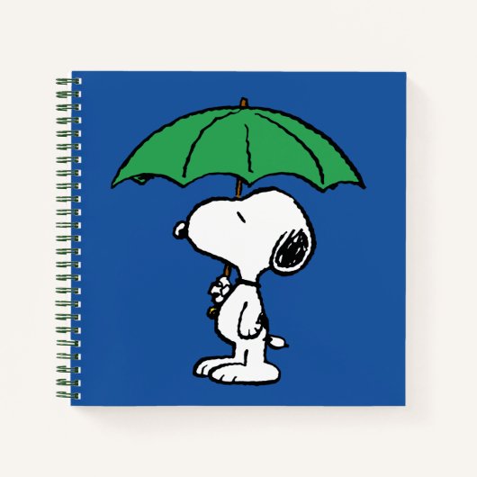pinda's | Snoopy Green Umbrella Notitieboek (Voorkant)