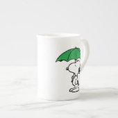 pinda's | Snoopy Green Umbrella Porselein Kop (Voorkant rechts)