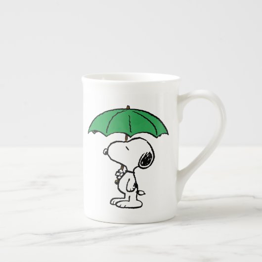 pinda's | Snoopy Green Umbrella Porselein Kop (Rechts)