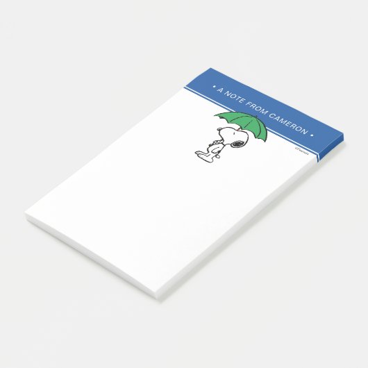 pinda's | Snoopy Green Umbrella Post-it® Notes (Schuin)