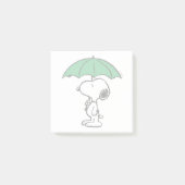 pinda's | Snoopy Green Umbrella Post-it® Notes (Voorkant)