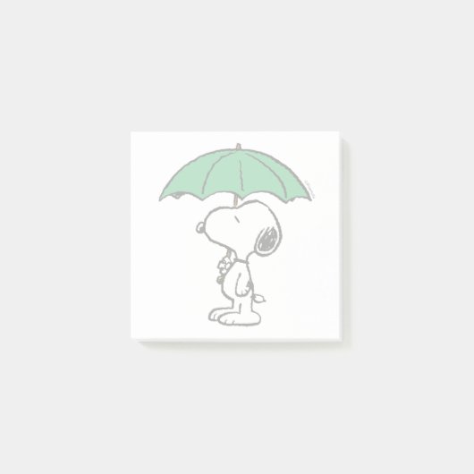 pinda's | Snoopy Green Umbrella Post-it® Notes (Voorkant)