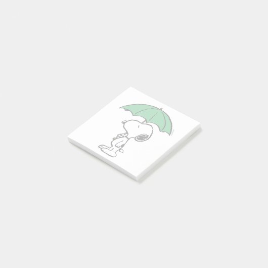 pinda's | Snoopy Green Umbrella Post-it® Notes (Schuin)