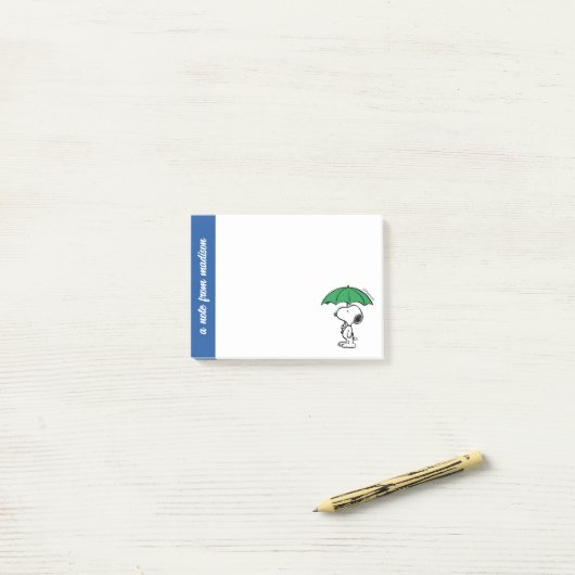 pinda's | Snoopy Green Umbrella Post-it® Notes (Op bureau)