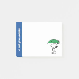 pinda's   Snoopy Green Umbrella Post-it® Notes